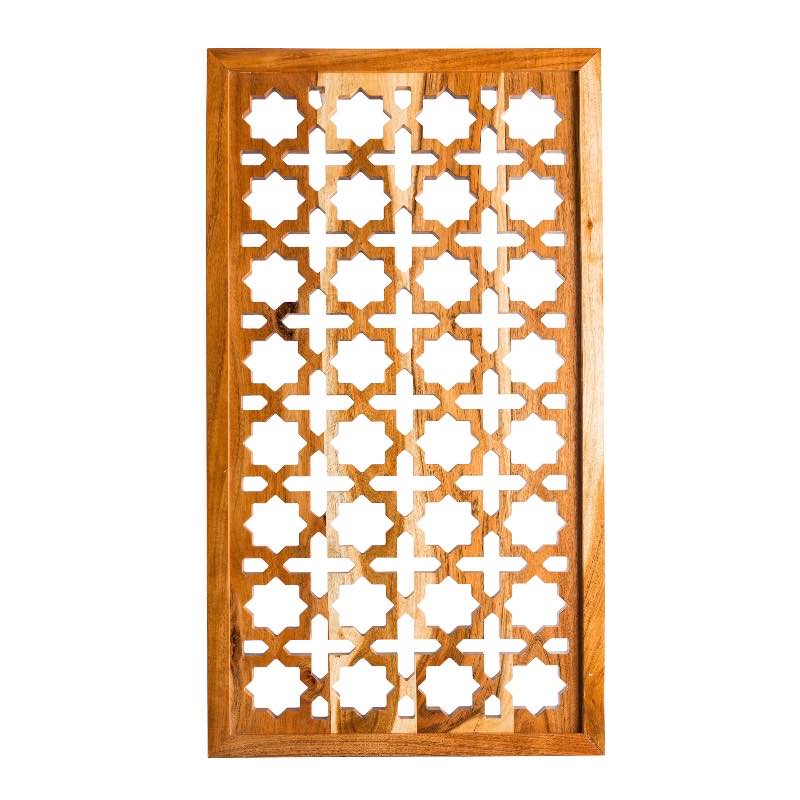 Acacia Wood Laser Cutout Wall Panel - Star